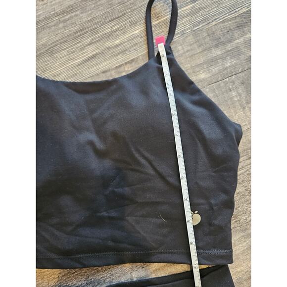 Flex living gym shark set cami sports bra bike shorts womens large black active - Picture 6 of 7